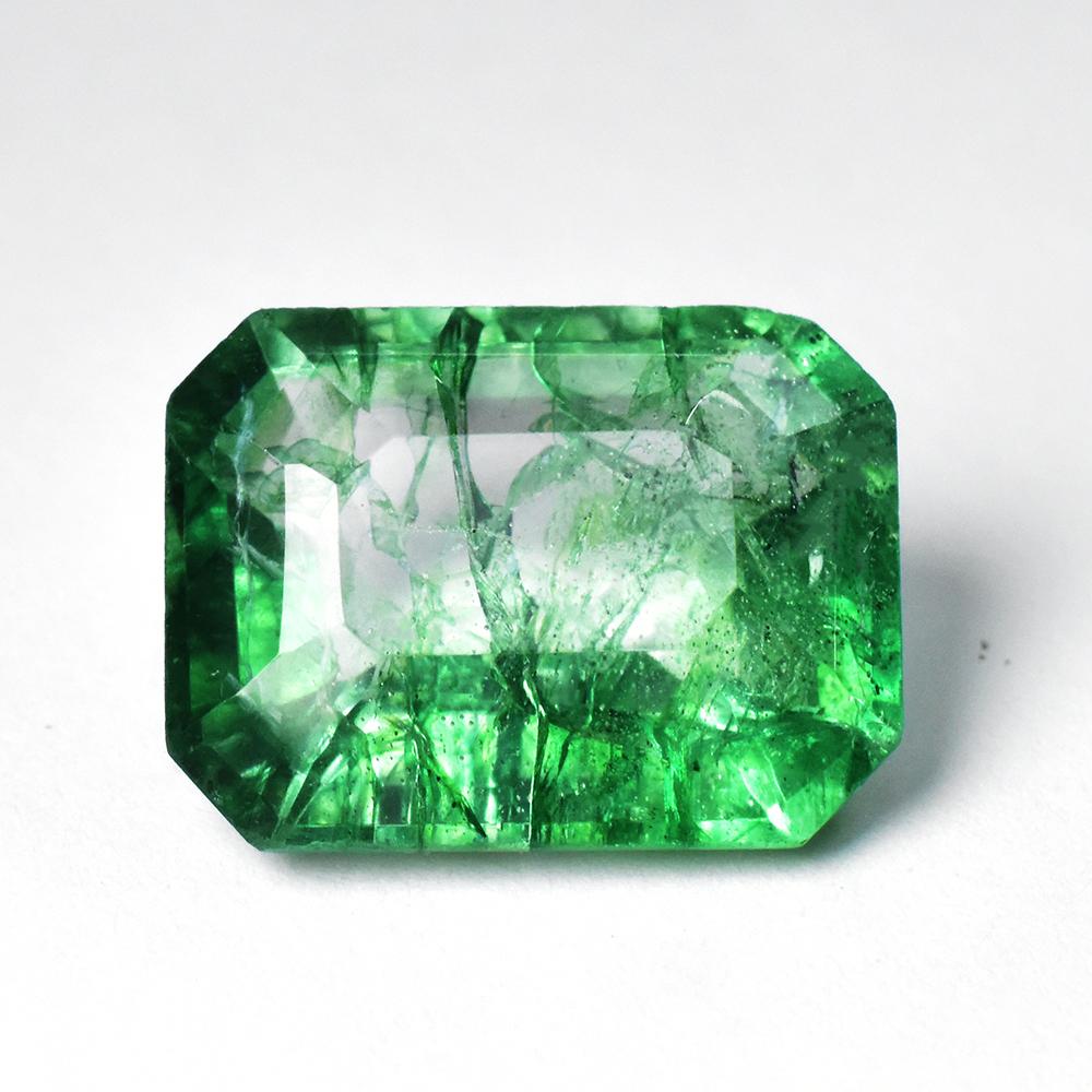 Natural Green Emerald 7.9ct Emerald Cut Certified Loose Gemstone