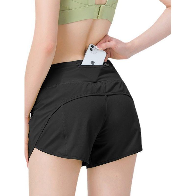 2025 New Sports Shorts Women Fake Two Pieces Anti-exposure Marathon Running Shorts Training Fitness Yoga Pants