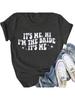 MOUSYA Braut T-Shirt Wounisex Braut Team Shirt Ich bin's Hallo Ich bin die Braut Junggesellinnenabschied Hochzeit Lässige Kurzarm Tops