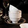 Haoya Minimalist Pure White Underglaze Ceramic Rice & Soup Bowl Set