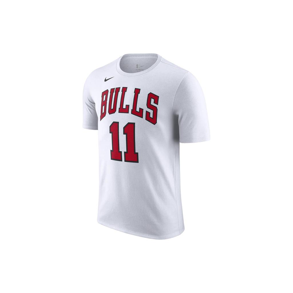 Nike Chicago Bulls Letter And Number Print Ribbed Crew Neck Knit Short Sleeve T-Shirt Men Tops White DR6367-101
