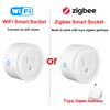 Tuya WiFi/Zigbee Smart Socket US Smart Socket 20A With Power Monitoring Timer Smart Life App Control Work With Alexa Google Home