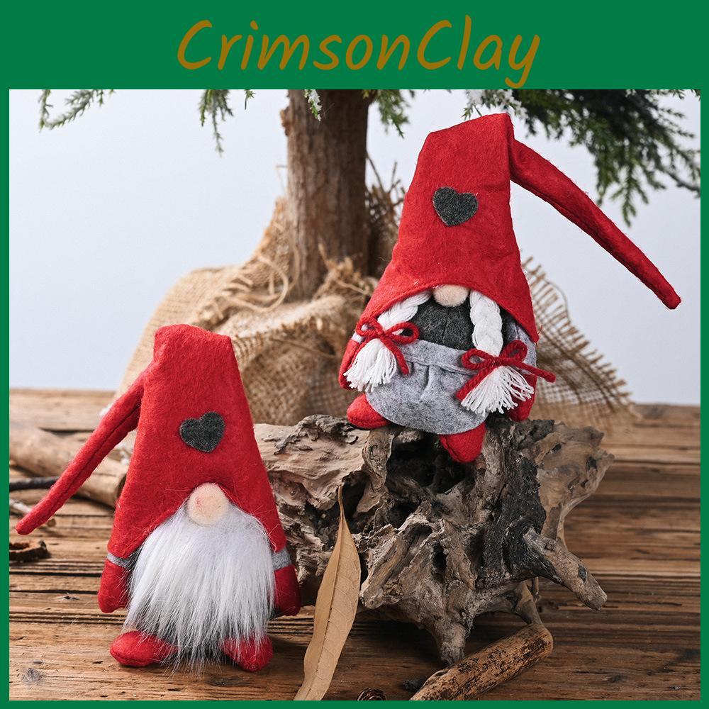 Weihnachtsdekorationen Waldälteste Stehende Haltung mit Liebesherz-Dekor