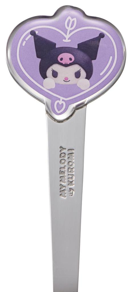 Skater Stainless Steel Dishwasher Sanrio Kuromi Netflix Children's Die-Cut Fork, 11cm, Safe, Design, Girls' (DFS1C-A)