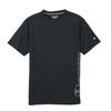 Champion Basic Sports Short Sleeve with a Short Round Odor UV and a Script Logo T-Shirt, Men's Black, C3-BS313, Sleeve, Neck, Antibacterial,