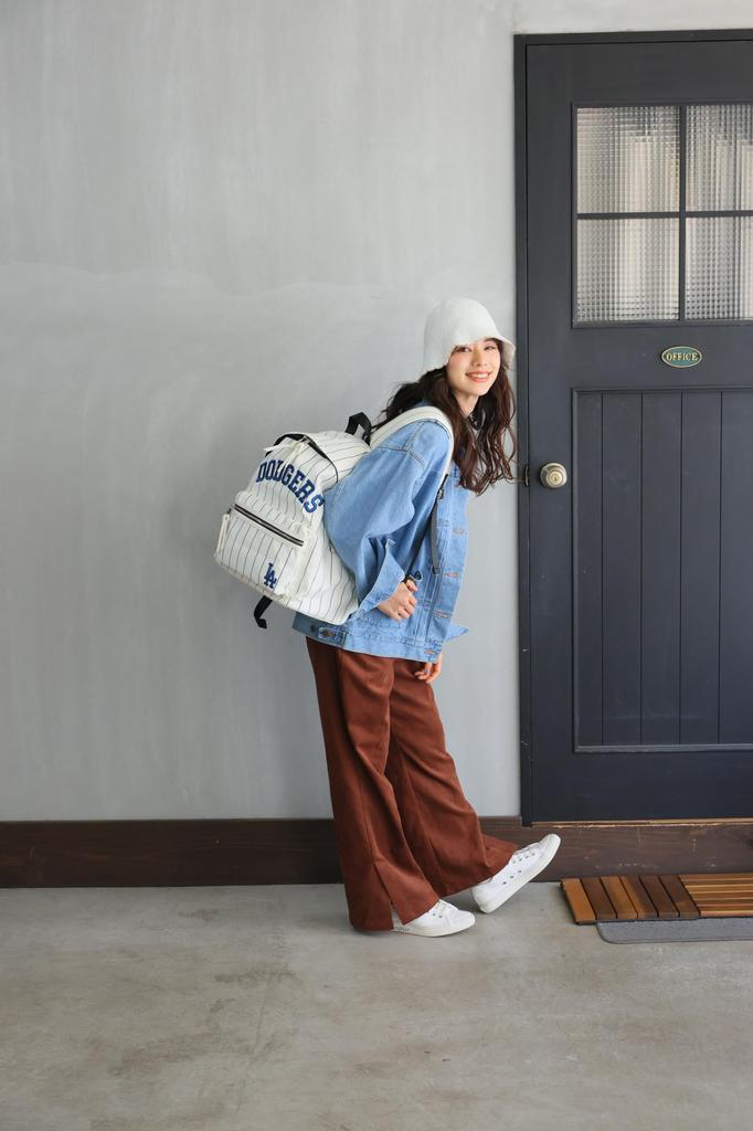 Striped backpack