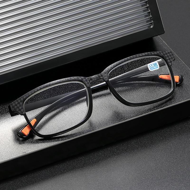 Men's Square Frame Myopia Glasses Ultralight Eye Protection Anti-Blue Light Eyeglasses Finished Minus Sight Eyewear -1.0 TO -4.0