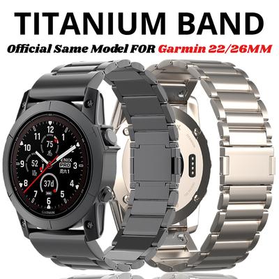 22mm 26mm Quick Fit Titanium Metal Watch Magnetic Band Bracelet For Garmin Fenix 7X/7/6X Pro/5X Plus/Forerunner 955/instinct 2/MARQ Strap Wristband