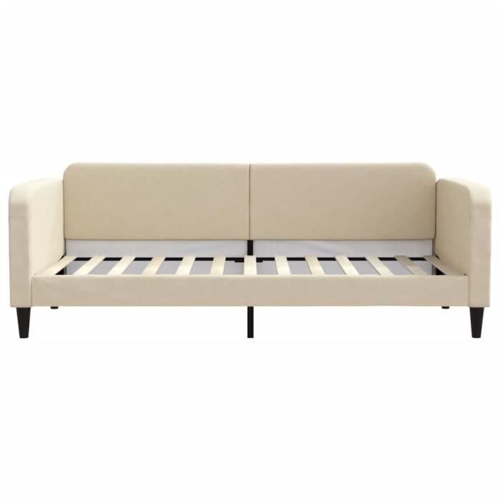 VidaXL Lit de repos crème 90x200 cm tissu 354037