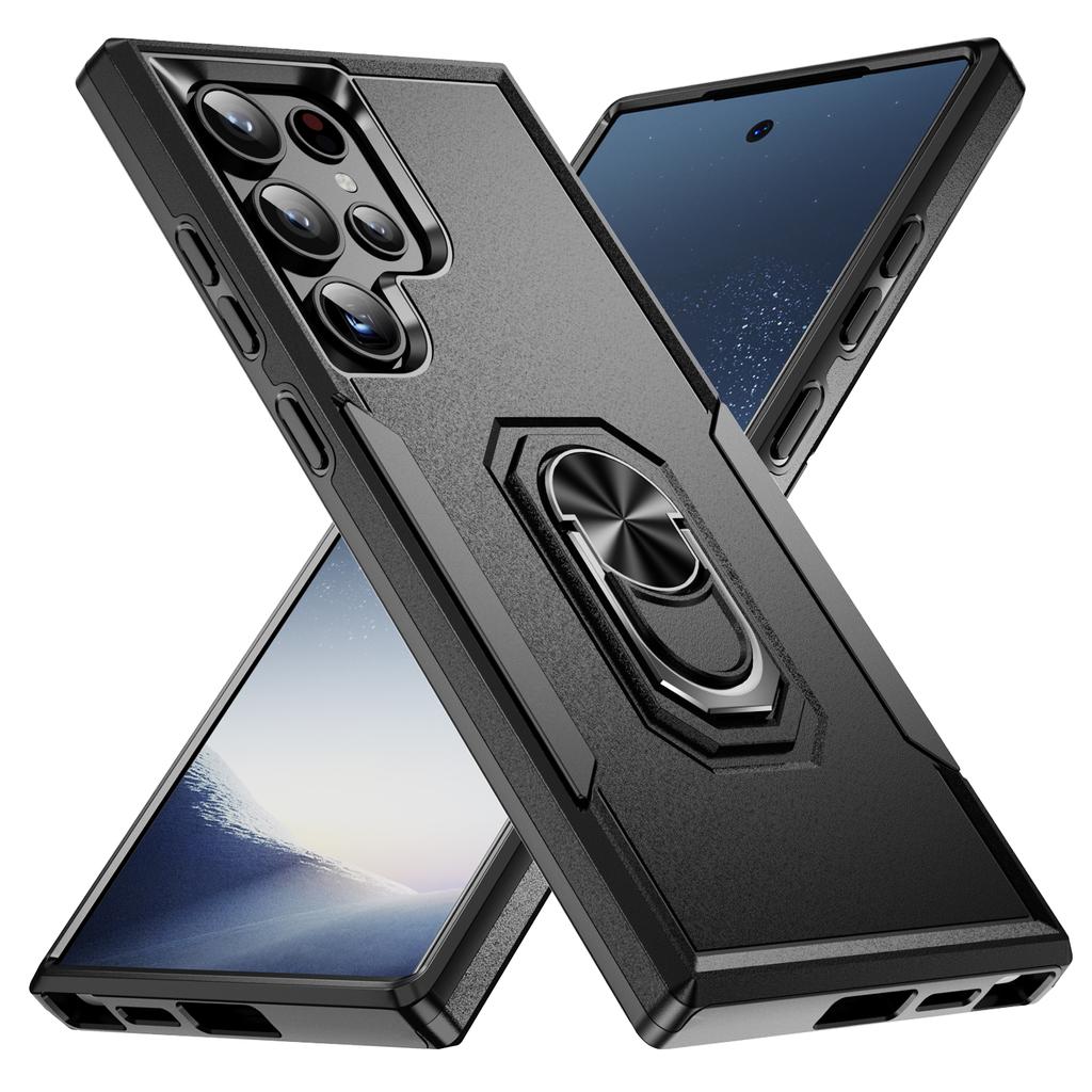 For Samsung S25 S24 Dustproof Stand Ring Phone Case for Samsung Galaxy S24 Plus S23 Ultra S22 S25 Plus 5G Cover