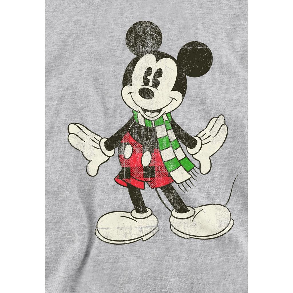 Disney Childrens/Kids Retro Mickey Mouse Christmas Scarf Heather Hoodie