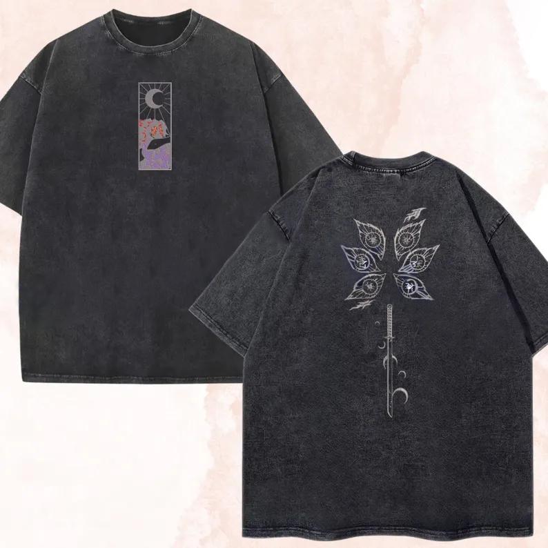 

Kokushibo Demon Slayer Anime Clothing Men Women Oversized T-shirts Short Sleeve Washed T Shirt Retro Cotton Tshirt Harajuku Tops XXL чёрный