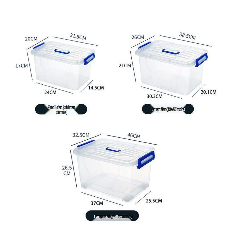 Extra-Large Transparent Plastic Storage Box for Car, Home, or Dorm - Multi-functional Toy Organizer