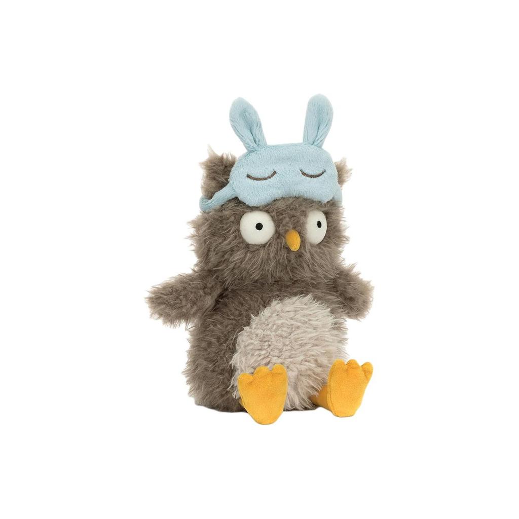 Jellycat Bird Series Audrey Hootsoftly Audrey Owl Cute Shape Brown Doll Plush Doll Sitting 20cm High