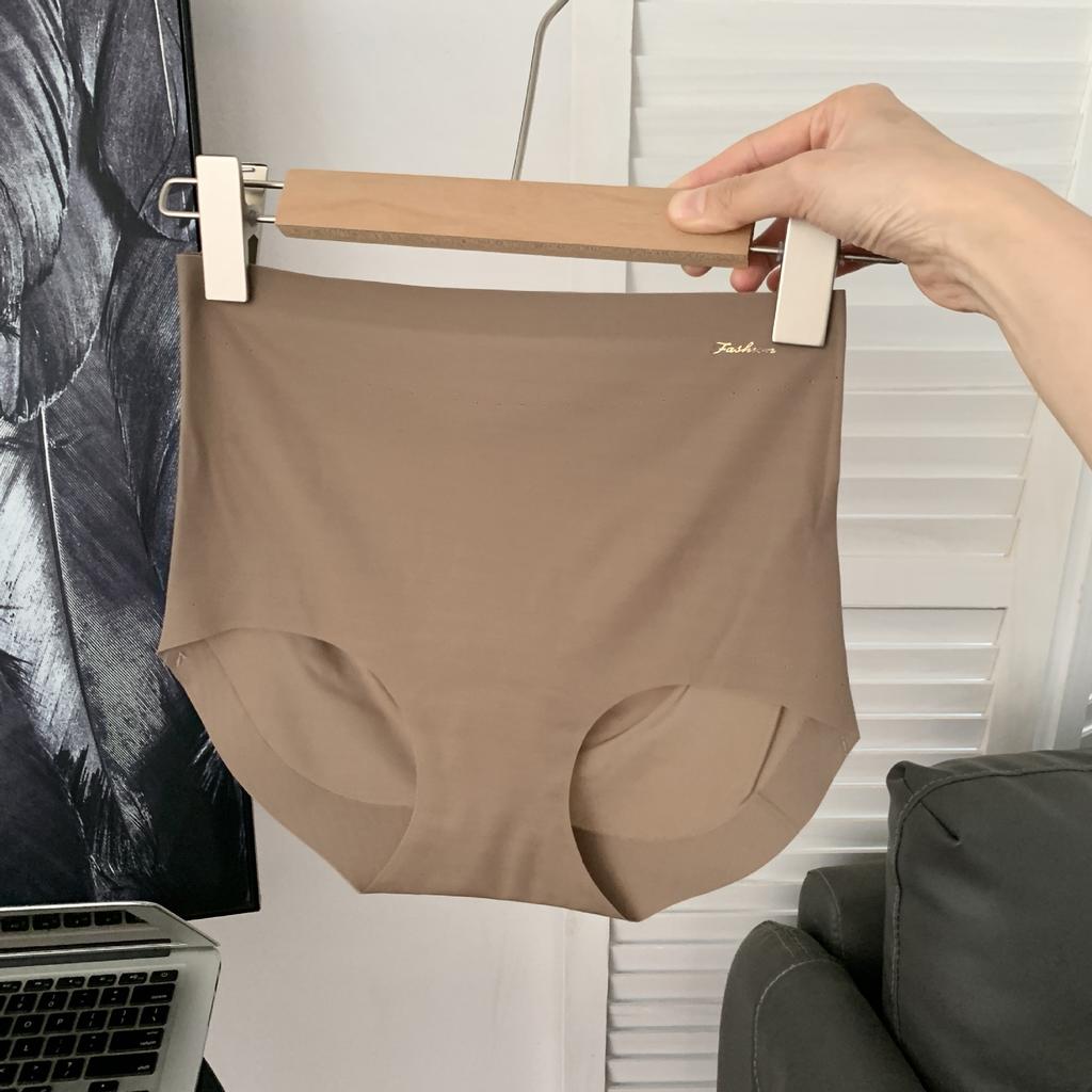 Ladies Summer Speed Dry Ice Silk High Waist Abdominal Lift Hip Breather Not Clip Hip Extension Crotch Triangle Briefs
