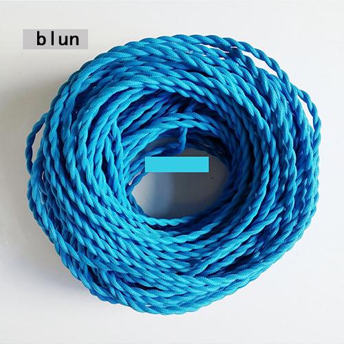 0,75 mm * 2-adriges elektrisches Kupferkabel, Vintage-Gewebekabel, gedrehtes Textilkabel, 2-adriges Textilkabel, Pendelleuchtenkabel, Edison-Beleuchtung