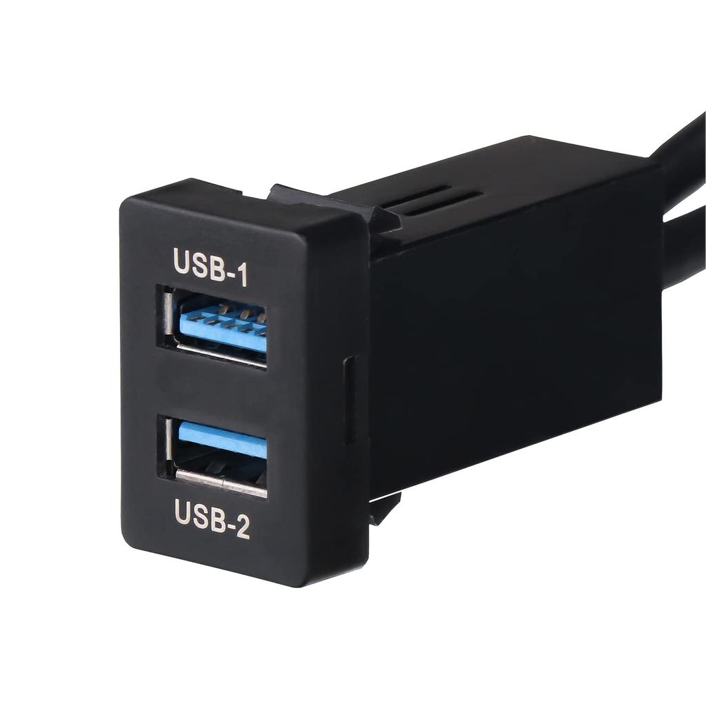 For Toyota USB Input Audio Audio USB Extension for Switch Dashboard Kit Vehicles, 3.0 Port, Relay, Parts, 2AUDIO Port, 3.0 Panel, Holes, (Type A)