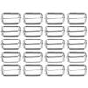 20 Pièces Métal Rectangle Ajusteur Durable Inaltérable Exquis Large Application Boucle Métallique Pour Vêtements Sac à Dos Ceinture3.5x38x20mm
