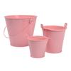 3Pcs Miniature Tin Bucket 1/12 Scale Hanging Small Bucket Multi-purpose Metal Bucket with Handle Dollhouse Accessories