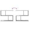 Wall Shelf Concrete Grey 60 x 12 x 50.5 cm Engineered Wood