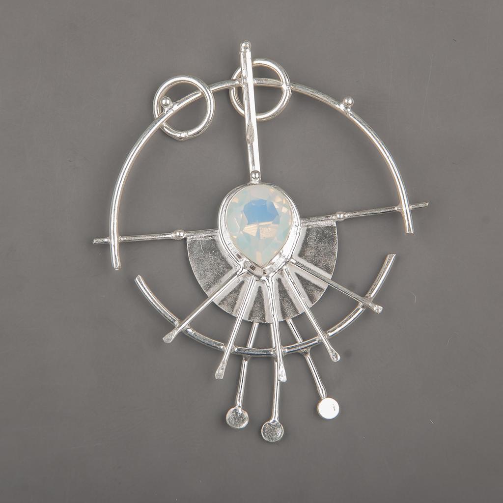 Milky Opal 925 Solid Sterling Silver Pendant, Handmade Gemstone Pendant Jewelry, Gifts For Wife Brand New Pendant