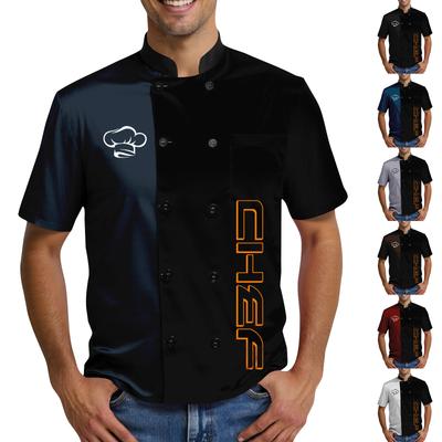 Elementos Populares de Estampa de Chef Uniforme de Chef Masculino