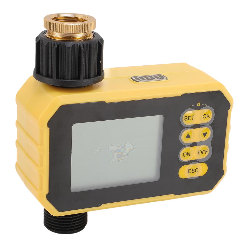 Water Timer Irrigation Controller with Large Display Rain Sensor Adjustable Solar Panel Child Lock for Garden Lawn