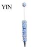 Luxury Faux Diamond Pen DIY Beadable Pen, Rhinestone Pearl Ballpoint Fancy Glitter Creative for Crafting, Student Stationery Office Writing