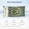 Butterfly Art Nouveau Theme Quick Dry Beach Towel Custom Name Text Print Large Sand Resistant Towel Beach Vacation