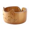Yarn Bowl Wooden Cute Cat Shape Holder Dispenser Crochet   Storage Supplies