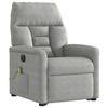 Electric Recliner Chair with Lift Assistance Light Gray Microfiber Fabric
