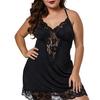 Underwear Dress Lace Plus Size Patchwork V Neck Night Dress for Bedroom