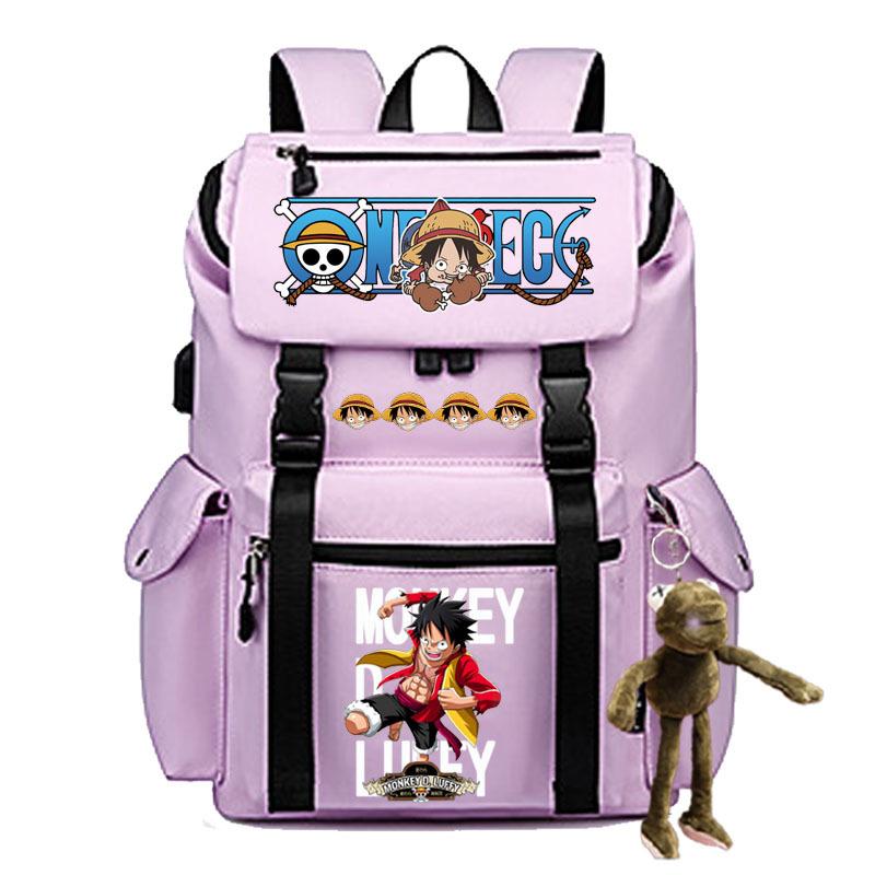 2024 Cross-border New Popular ONE PIECE Cartoon Pattern Backpack College Student Large-capacity Laptop