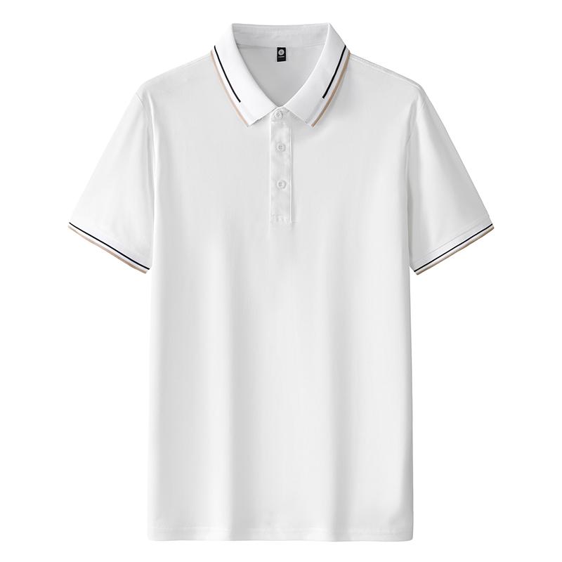 Summer Solid Color Men's Short Sleeved T-shirt Thin Business Lapel Men's Polo Shirt