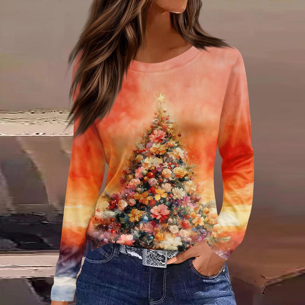 Womens's Fashion Casual Halloween Print V-neck Mid Length Pocket 3/4 Sleeve Top