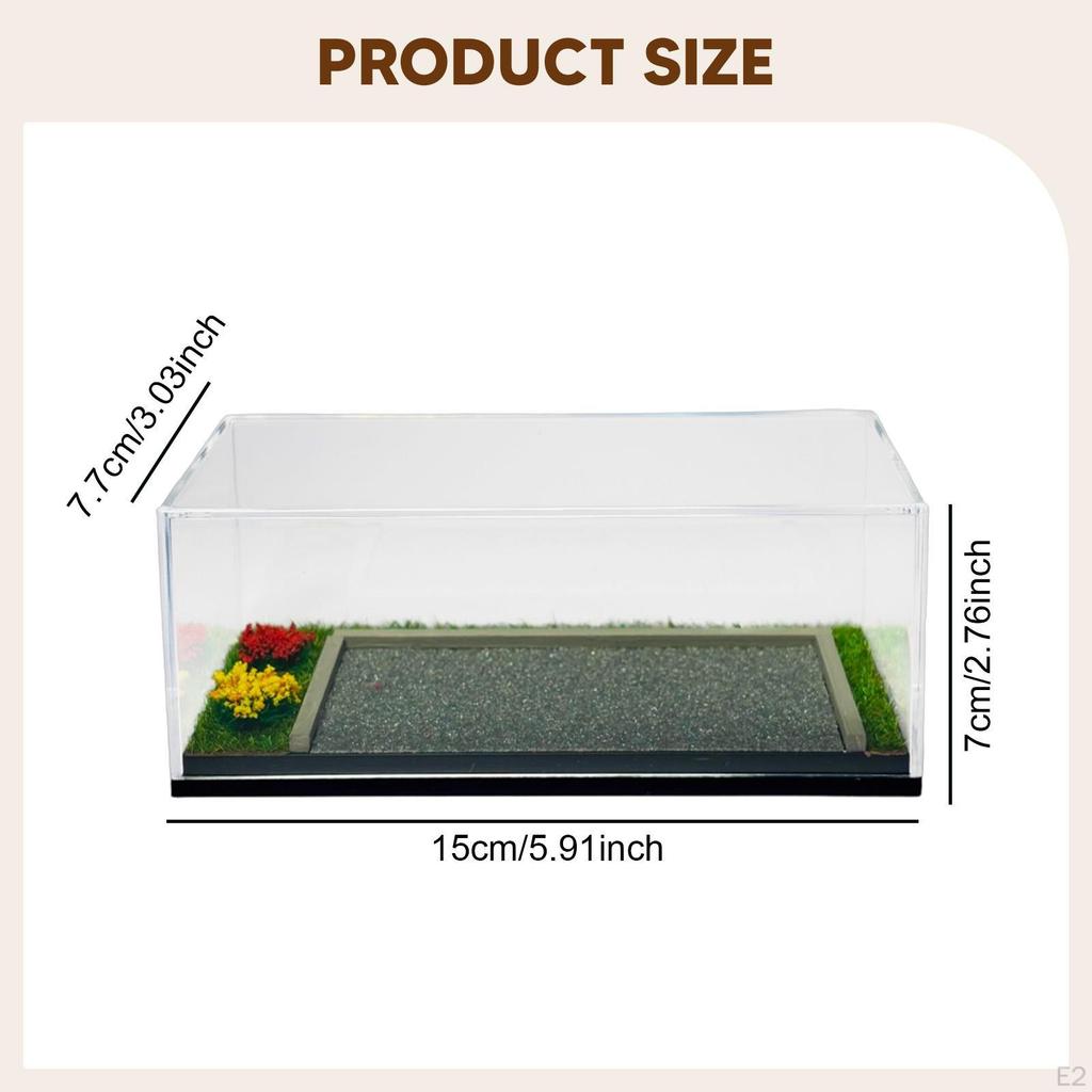 1/64 Vehicle Model Display Case, Scenery Diorama Parking Lot, Showcase Tabletop Decor