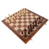 3 In 1 Wooden Chess Checkers Set Portable Chess Checkers Game Set with Wooden Folding Board for