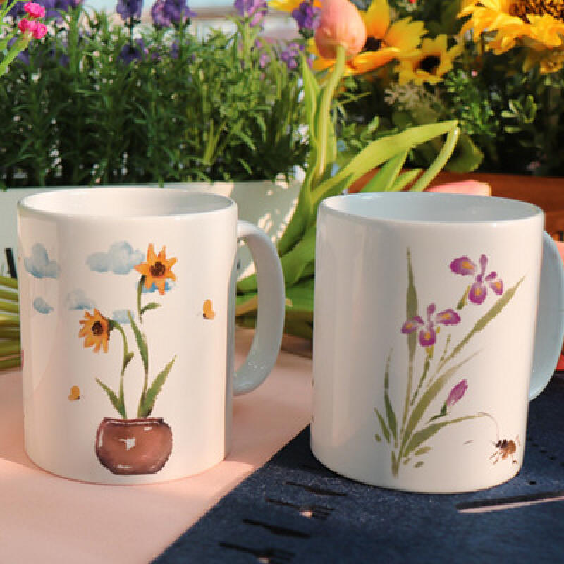 if021-Design Mug 2p-Flowers and Insects