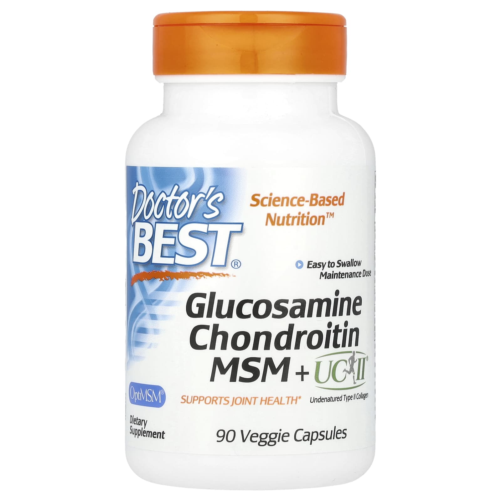 

Doctor S Best, Glucosamine Chondroitin, Msm + Ucii®, 90 Veggie Caps