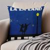 Romantic American Movie LLa La Land Cushion Cover Pillowcase Antidustmite Invisible Zipper Short Plush Sofa Cushion