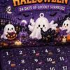 Calendario dell'Avvento 2026 con Figure da Collezione di Halloween, Conto alla Rovescia di 24 Giorni con Mini Figure da Collezione, Figure di Bambole Spettrali per Bambini, Gadget per Feste Sicuri
