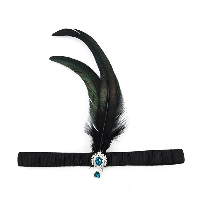 Этнический стиль Обруч для волос Стразы&Перья Повязка на голову Девочки Карнавальная повязка на голову