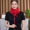Изысканный воротник-жабо с оборками, многослойный съемный воротник, винтажный шейный воротник-жабо, искусственный воротник, женский