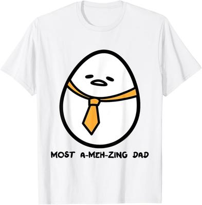 Gudetama l'œuf paresseux Incroyable Meh Papa Meilleur Papa T-shirt Fête des Pères