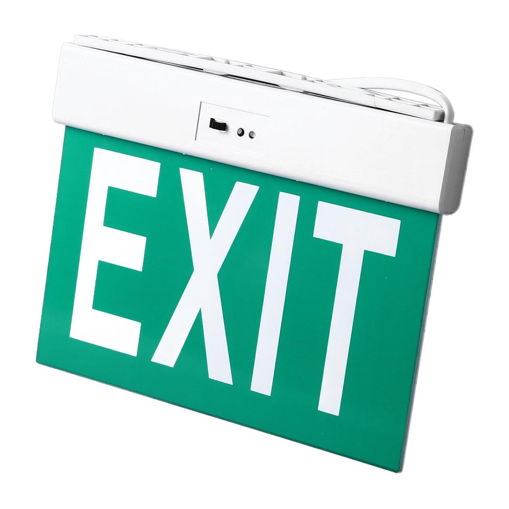 Led Emergency Exit Sign Acrylic Clear Eye Catching Exit Sign with Light for Building Camera Indoor Use AC85‑265V