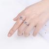 GRA-zertifizierter echter Moissanit-Ehering, 1 CT, 18 Karat Weißgold plattiert, Diamant-Versprechensringe, Brautring, edler Schmuck für Frauen
