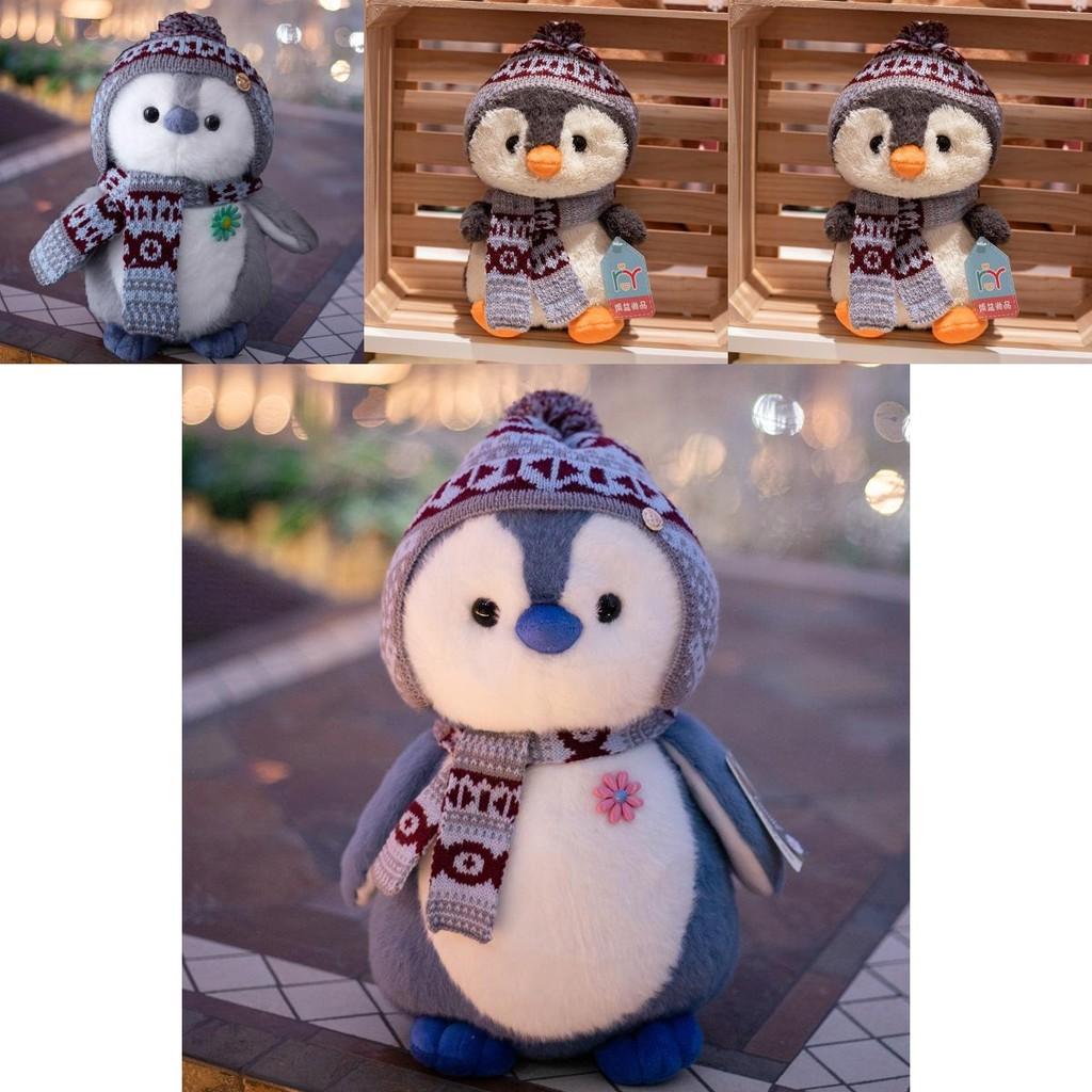 Entzückendes Winterpinguin-Plüschtier mit Schal und Mütze für Mädchen Niedliche Geschenkidee