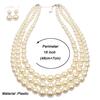 Exaggerated Multi-Layer Pearl Clavicle Necklace for Women (6410)