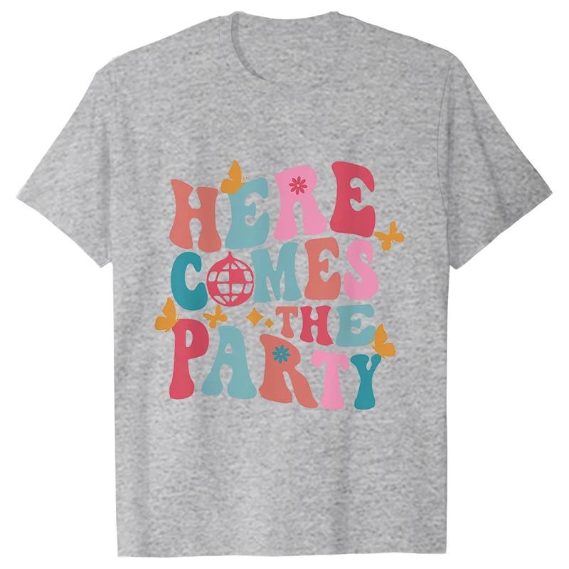 Groovy Retro Bachelorette Party TShirts Here Come The Bride Shirt Bridal Shower Wedding Tees Team Bride Single Farewell Gift