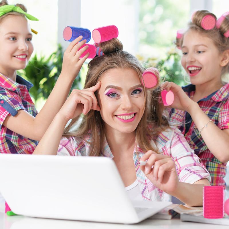 DIY Weiche Schwamm Schaumstoff Kissen Lockenwickler Haarwickler Frauen Schlafen für Pony Salon Friseur Friseurbedarf